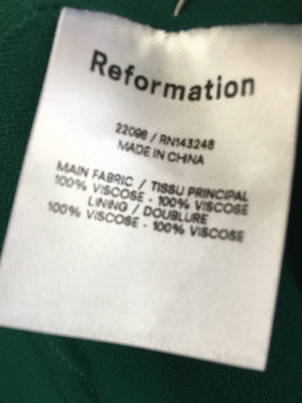REFORMATION  NWOT Juliette Crepe Midi Dress In Emerald Size 6 - Picture 12 of 15
